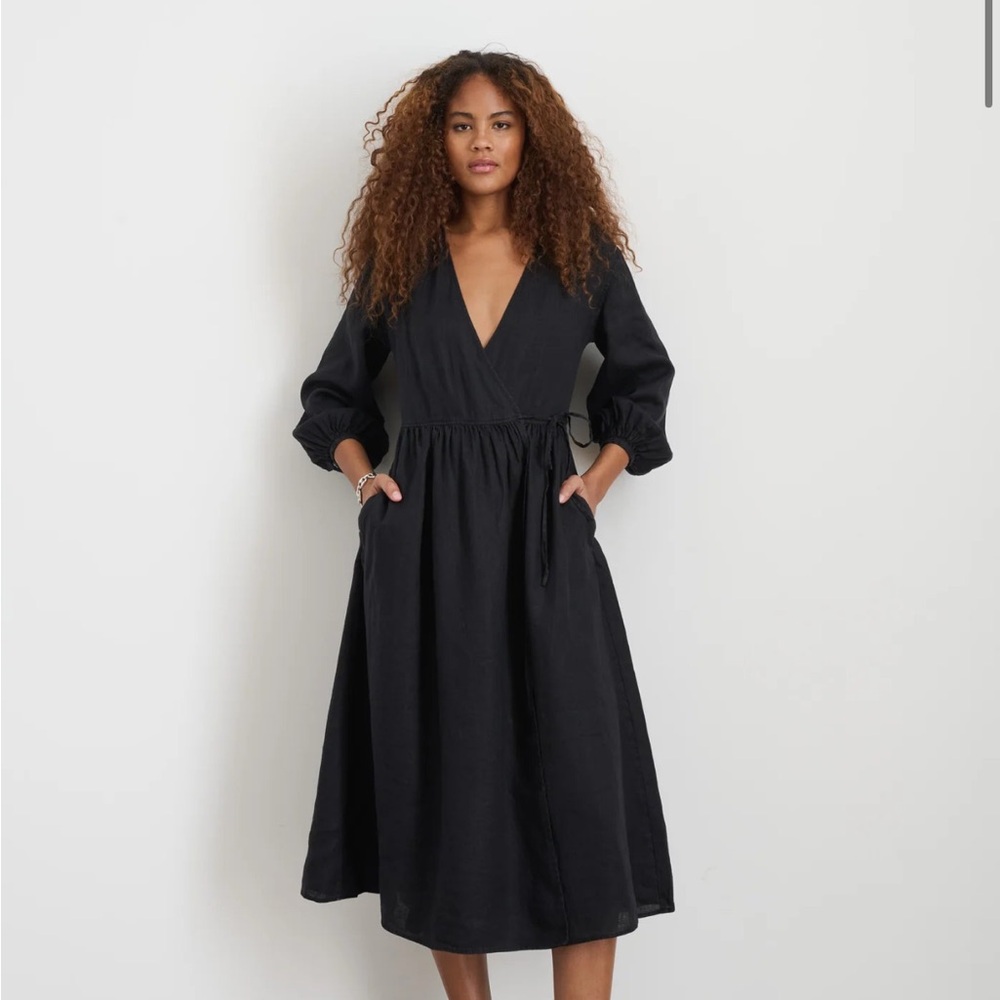 NWT Alex Mill Lauren linen wrap dress, medium